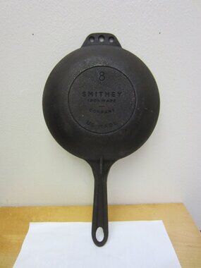 Used Smithey Ironware 8" Cast Iron Chef Skillet Made In USA